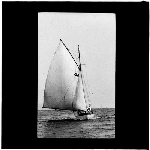 Cover image for Photograph - glass lantern slide - unidentified yacht - photo by Nat Oldham