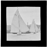 Cover image for Photograph - glass lantern slide - yachts - 'Lamara' and 'Vanity' - 20 November 1926 - photo by Nat Oldham