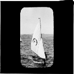 Cover image for Photograph - glass lantern slide - yachts - 'Gumnut' - photo by Nat Oldham