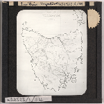 Cover image for Photograph - Copy of a map of Tasmania / Fred Smithies [lantern slide]
