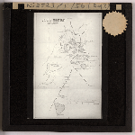 Cover image for Photograph - Copy of a map of  Cradle Mountain (used by Frederick Smithies when making lantern slide presentations) / Fred Smithies [3 x lantern slides]