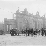Cover image for Photograph - Hobart - ruined exterior of City Hall, 1909