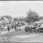 Cover image for Photograph - Agricultural Shows - Festival - Parade, locality unidentified  - street parade of bullocks, coaches, people c1920s