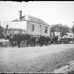 Cover image for Photograph - 58 Bridge Street, Richmond, looking south-east [Bullocks and cart] [Glass negative]