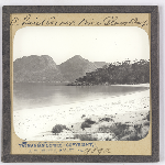 Cover image for Photograph - Glass slide - Wine Glass Bay / J W Beattie Tasmanian Series 909a