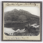 Cover image for Photograph - Glass slide / J W Beattie's Lagoon and Mt Hartz / J W Beattie Tasmanian Series 1092a