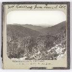 Cover image for Photograph - Glass slide - Mt Ramsay from tunnel - Emu Bay Railway / J W Beattie Tasmanian Series 1162a