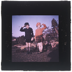 Cover image for Photograph - Glass slide - Two children saluting  (colour)