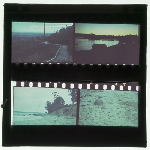 Cover image for Photograph - Glass slide - Composite - 4 x 35mm transparencies - road, beach (colour) [Taroona ?]