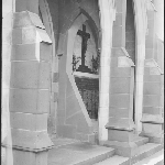 Cover image for Photograph - Negative - Roll of Honour - WWI outside the front of St David's Cathedral. Murray St, Hobart
