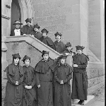Cover image for Photograph - Negative - Graduates on church steps