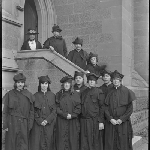 Cover image for Photograph - Negative - Graduates on church steps