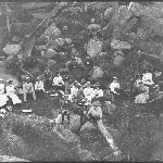 Cover image for Photograph - Negative - Group photo [picnic in bush setting]