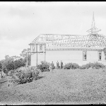 Cover image for Photograph - Glass negative - All Saints [construction of church] Currie Island