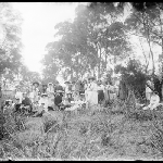 Cover image for Photograph - Glass negative - Parish picnic [Group in bush setting]