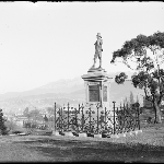 Cover image for Photograph - Glass negative - Mount Wellington [Soldiers Memorial statue, Domain]