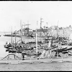 Cover image for Photograph of Hobart Wharves and Battery Point
