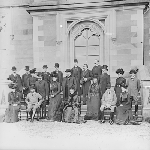 Cover image for Photograph - Group outside Government House - includes Duke and Duchess of Cornwall and York in front (July 1901)