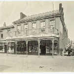 Cover image for Photograph - Charles Davis store, Cat and Fiddle Lane and Albion Hotel