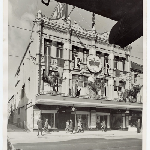 Cover image for Photograph - Charles Davis Store Elizabeth Street decorated for the Queens visit to Tasmania