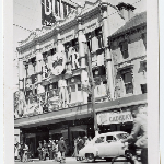 Cover image for Photograph - Charles Davis Store Elizabeth Street decorated for the Queens visit to Tasmania