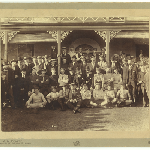 Cover image for Photograph - Footballers outside Cooleys Hotel, Moonah