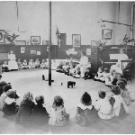 Cover image for Photographs - Interior of the Hobart Free Kindergarten, Watchorn Street [10 images of activities]