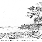 Cover image for Photograph - Sketch of H.M.S. Anson  - female convict hulk - off Queen's Domain