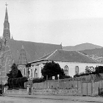 Cover image for Photograph - Memorial Church and Memorial Hall, corner Brisbane and Elizabeth Streets, Hobart