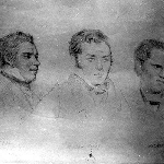 Cover image for Photograph - Sketch of James McCabe, Mathew Brady, and Patrick Bryant