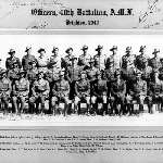 Cover image for Photograph - Army - Officers 40th Batalion A.M.F. at Brighton, 1940 (identified)