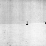 Cover image for Photograph - Whaling expedition to Antarctica - whaling ships (Pol whale catchers) in pack ice (photo by LP Holroyd)