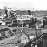 Cover image for Photograph - Hobart-Wharves-Queens Pier-ships in port.