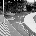 Cover image for Photograph - Latrobe Bicycle Racing Ground view from judges' box in grandstand
