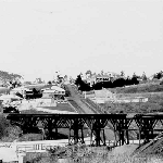 Cover image for Photograph - New Town - looking up Park Street from above Risdon Road railway bridge