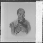 Cover image for Photograph - Tasmanian aboriginal - Saratong (or Laratong),  a native of Port Sorell  tribe - watercolour by Thomas Bock for Lady Jane Franklin  (copy of original)