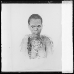 Cover image for Photograph - Tasmanian aboriginal - Fanny,  a native of Port Dalrymple  tribe - watercolour by Thomas Bock for Lady Jane Franklin  (copy of original)