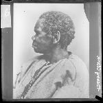 Cover image for Photograph - Tasmanian aboriginal - Bessie Clark - profile - copy of original portrait by Charles A. Woolley, 1866