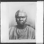 Cover image for Photograph - Tasmanian aboriginal - Wapperty - front portrait - copy of original portrait by Charles A. Woolley, 1866