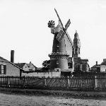 Cover image for Photograph - Battery Point, showing windmill and St George's Church