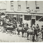 Cover image for Photograph - Burbury's Coach in front of Albion Hotel, Elizabeth St, Hobart