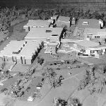 Cover image for Photograph - Tasmanian College of Advance Education, Mt Nelson - construction of the site (photographs by Pat Black) - Scale model of site