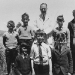 Cover image for Photograph - Dover State School - boy pupils and teacher, Mr Ockerby (some identified)