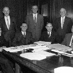 Cover image for Photograph - Interstate Insurance Conference (S J Plummer, Tas GIO seated at left)