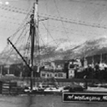 Cover image for Photograph - Hobart - Mt Wellington and waterfront with buildings in background - Customs House, Hydro, Carnegie. Taken by "H.J.H."