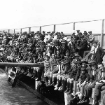 Cover image for Photograph - Sandy Bay Baths?-view of crowd on seating.