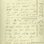 Cover image for Photograph - Digital copy of the note written on the back of PH40/1/407 - Note by Private Walter Toogood Burn to Gladys Vinen whom he married in Feb 1920