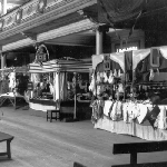 Cover image for Photograph - Hobart-City Hall-interior-stalls set up with displays.