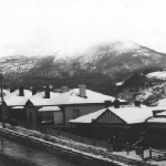 Cover image for Photograph - South Hobart-Adelaide Street (Elboden Street end)-view taken from 2 Adelaide Street-Mount Wellington in background-"Derwent Hatchery site".