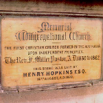 Cover image for Photograph - Memorial Congregational Church, Brisbane Street, Hobart-Foundation Stone-(colour photo by Don Stephens).